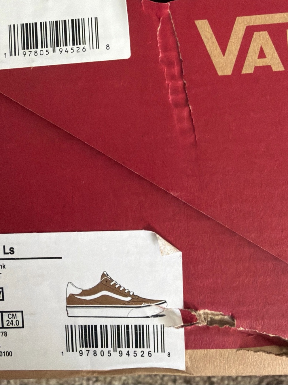 Vans Brown Suede Old Skool Sneakers with White Stripe - Picture 6 of 6